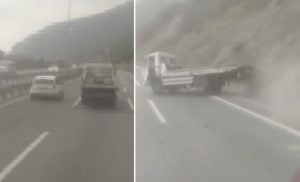 شاهد ماذا فعل سائق شاحنة متهور على الطريق السريع في كوجلي
