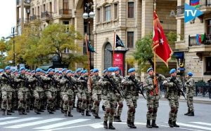 جانب من احتفالات أذربيجان بتحرير كاراباخ التي يشارك فيها الرئيس أردوغان