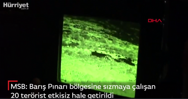 جانب من فيديو وزارة الدفاع التركية