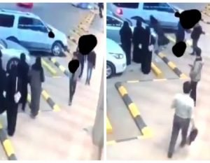 شاهد .. شاب يعتدي على فتاة في شارع عام بالسعودية