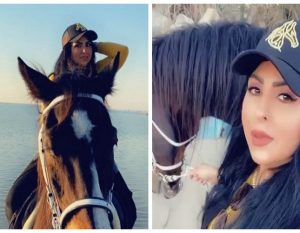 أحدث ظهور للبحرينية “زينب العسكري” .. تركب على ظهر حصان “فيديو”
