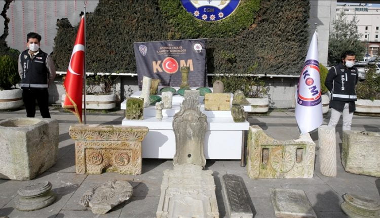 قطع آثار تم ضبطها في اسطنبول