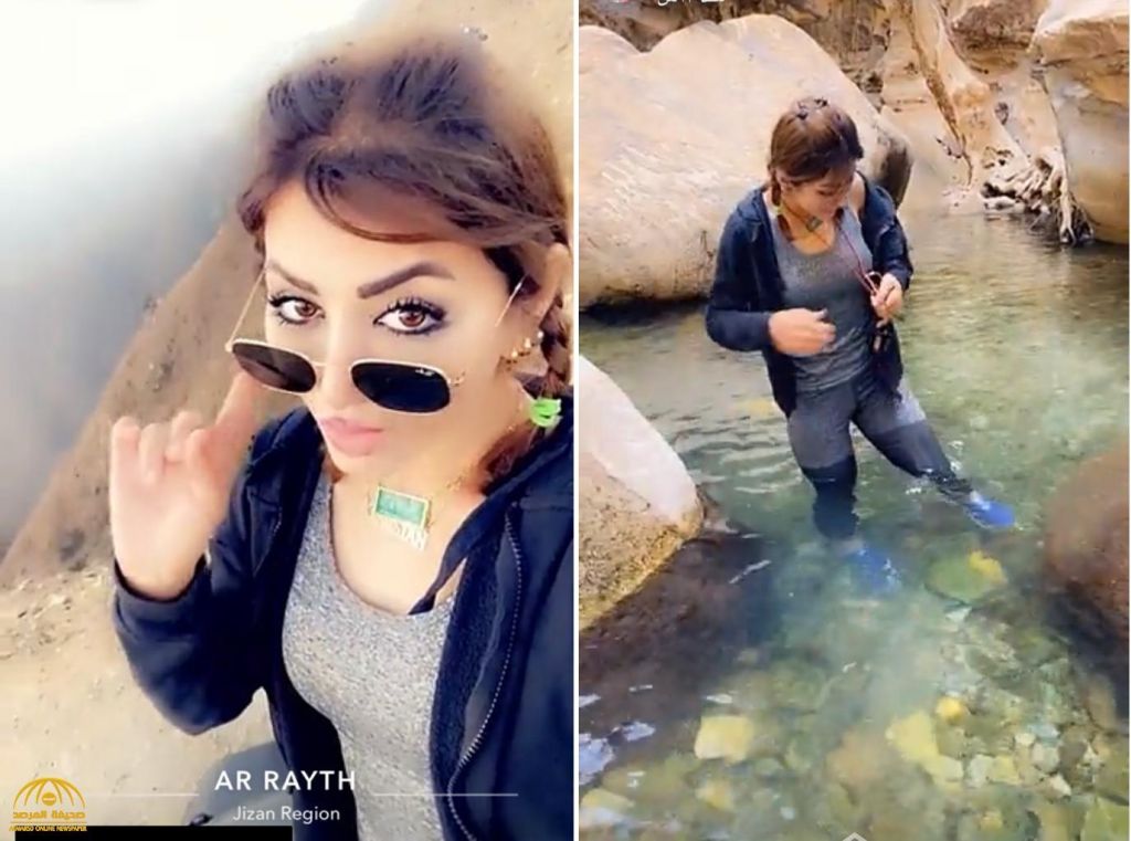 شاهد: لحظة صعود الإعلامية “لورين عيسى” منطقة جبلية وعرة في جازان 1