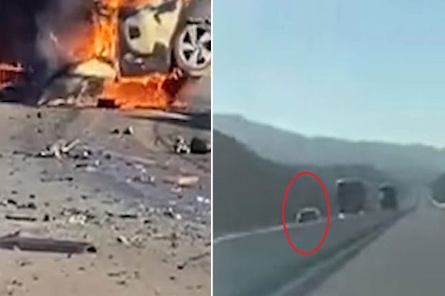 حادث مروري مروع لفتاة تقود سيارتها باتجاه معاكس