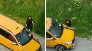 سائق تركي يتحرش بسيدة ويدهسها (فيديو)