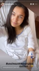 اصابة الممثلة التركية جيزين يلماز بفيروس كورونا 1