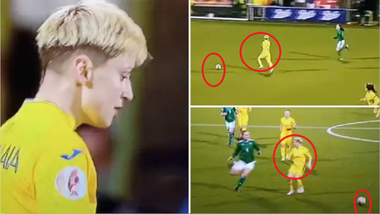 لاعبة منتخب أوكرانيا ترتكب أحد أغرب الأخطاء في تاريخ كرة القدم (فيديو) 5