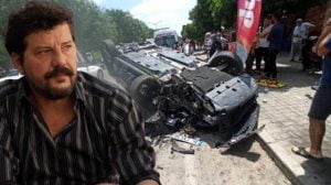 الممثل التركي ايلكار اكسوم يتعرض لحادث مروع