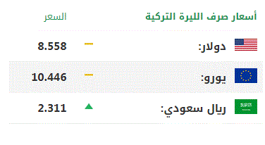 اليوم الاحد.. أسعار صرف العملات الرئيسية مقابل الليرة التركية 1