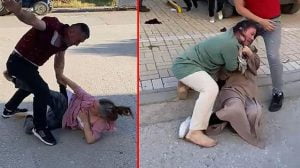  شجار عنيف بين زوجين مطلقين وسط الشارع في جانكيري