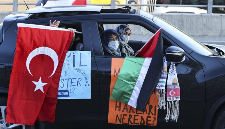 تظاهرات كبيرة في مدن تركية دعمًا للفلسطينيين في ظل العدوان الإسرائيلي