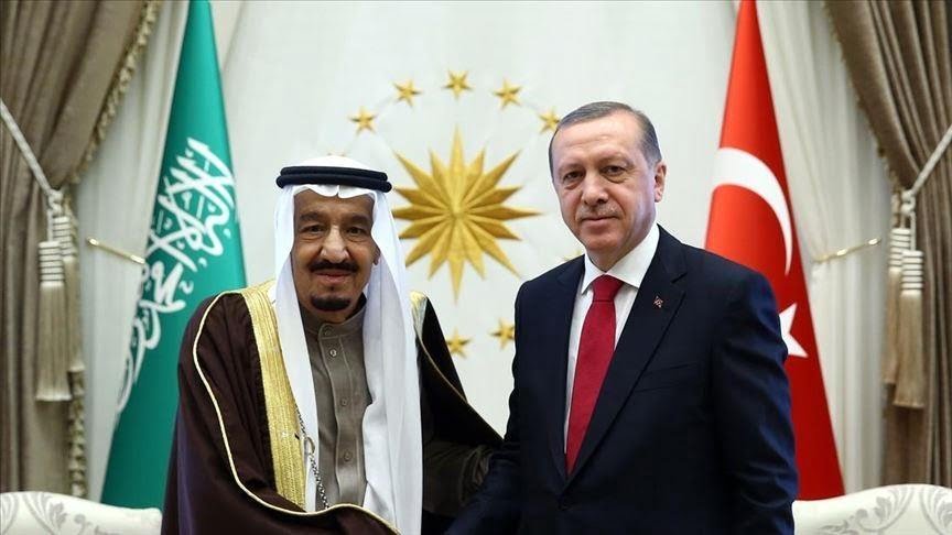 أردوغان يبحث مع العاهل السعودي