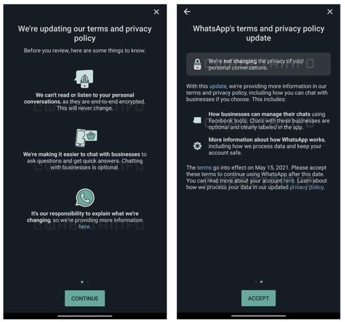 واتساب ينفذ وعيده ويطبق شروطه الجديدة.. ماذا سيحدث بحال عدم الموافقة؟ 42