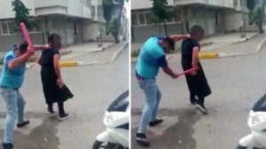 تركيا .. رجل يعاقب مترحش بزوجته بطريقة مخجلة ومروعة