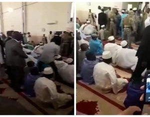 شاهد.. لحظة محاولة اغتيال رئيس مالي داخل مسجد أثناء صلاة العيد