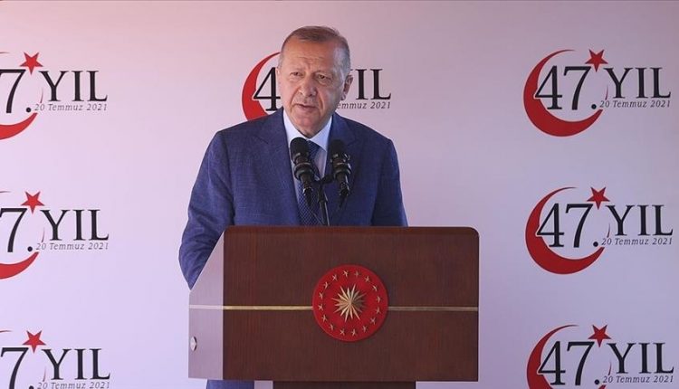 أردوغان يستقبل رئيس وزراء قبرص التركية