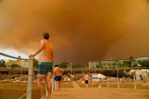 شاهد مرمريس قبل وبعد الحرائق (صور)