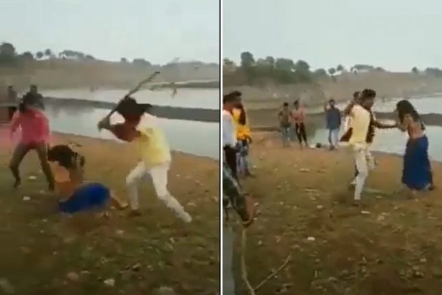 شبان يضربون فتاة 19 عاما بطريقة وحشية بالهند