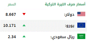 اليوم الثلاثاء .. أسعار صرف العملات الرئيسية مقابل الليرة التركية 1