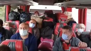 مشاهد كارثية داخل حافلة ركاب في بارتين (فيديو)