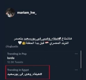 هاشتاغ " هيفاء وهبي في بورسعيد" يتصدر الترند في مصر 1
