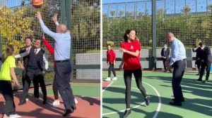 الرئيس أردوغان يلعب كرة السلة مع مجموعة شباب في إسطنبول (فيديو)