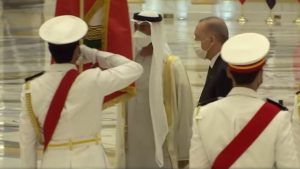 محمد بن زايد يستقبل أردوغان في احتفال رسمي (فيديو)