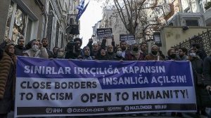 وقفة احتجاجية في إسطنبول للتنديد بممارسات اليونان ضد المهاجرين