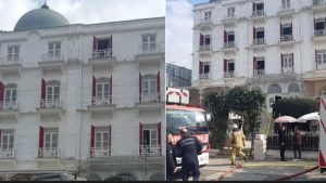 شاهد لحظة احتراق فندق تاريخي في جزر الأميرات السياحية على ساحل إسطنبول