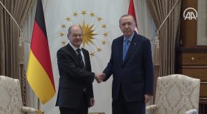 أردوغان يستقبل المستشار الألماني في أنقرة