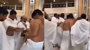 فيديو.. شجـار بين معتمرين داخل المسجد الحرام