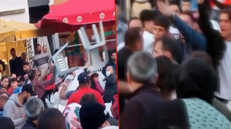 حزب تركي معارض ينظم مأدبة إفطار جماعية تنتهي بشجار و تكسير الكراسي والطاولات (فيديو) 1