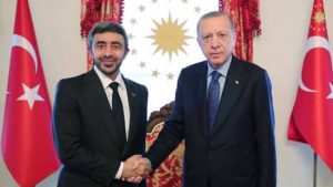 عبد الله بن زايد: الإمارات حريصة على تعزيز التعاون مع تركيا   