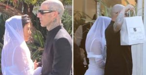 زواج كورتني كارداشيان وترافيس باركر رسميًا !(صور)