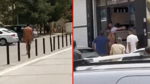 مواطن عاري يتعرض للضرب وسط الشارع في ماردين! (فيديو)