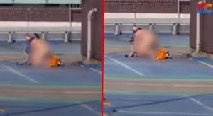 رجل وامرأة يمارسان الجماع على سطح موقف سيارات تحت درجة 40 مئوية