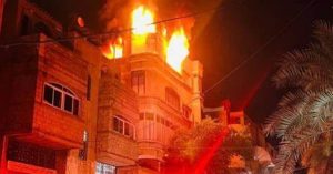 حريق ضخم في مبنى مكون من 11 طابقاً باسطنبول