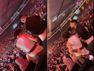 شاب سعودي يتشبّه بالنساء ويرقص على أغنية بوس الواوا.. والجمهور مصدوم “فيديو”