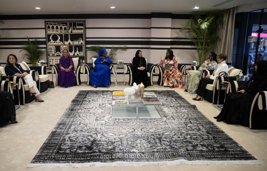 ظهور نادر للشيخة جواهر زوجة أمير قطر مع زوجات زعماء العالم في افتتاح المونديال وإشادة بجمالها العربي (شاهد) 5