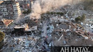 شاهد.. طائرة درون ترصد حجم الدمار الذي حدث في أنطاكية التركية