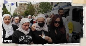 حزن وانهيار بنات الممثل السوري ‎محمد قنوع خلال تشييع جثمانه 1