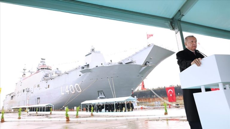 تركيا تطلق " TCG " أول حاملة طائرات تركية 1