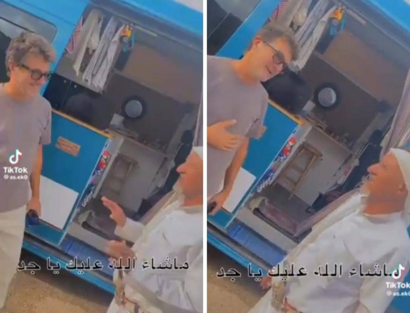 مسن سعودي يتكلم الإنجليزية بطلاقة مع سائح أجنبي.. فيديو أثار تفاعلاً واسعاً 3