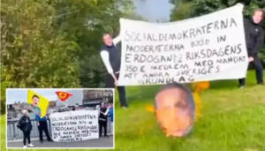 غضب عارم في تركيا بعد حرق دمية تمثل أردوغان في السويد