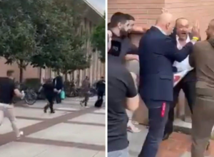 السفير التركي يتعرض للضرب والرشق بالمياه في جامعة بكاليفورنيا “فيديو”