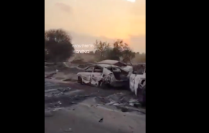 شاهد.. فيديو يظهر حجم الدمار لمستوطنة محاذية لقطاع غرة