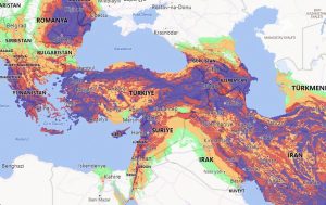 المناطق الأكثر عرضة للزلازل في تركيا
