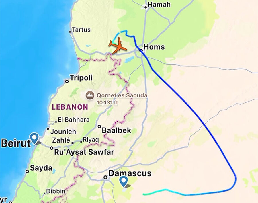 رويترز: طائرة الأسد تختفي عن الرادار واحتمالات تحطمها كبيرة 1