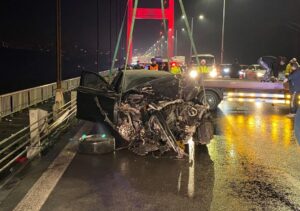 حادث مروع على جسر السلطان محمد الفاتح في إسطنبول