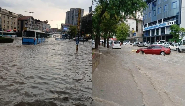 عاصفة مفاجئة تضرب أنقرة.. الأحياء تغرق وفرق الطوارئ تستنفر